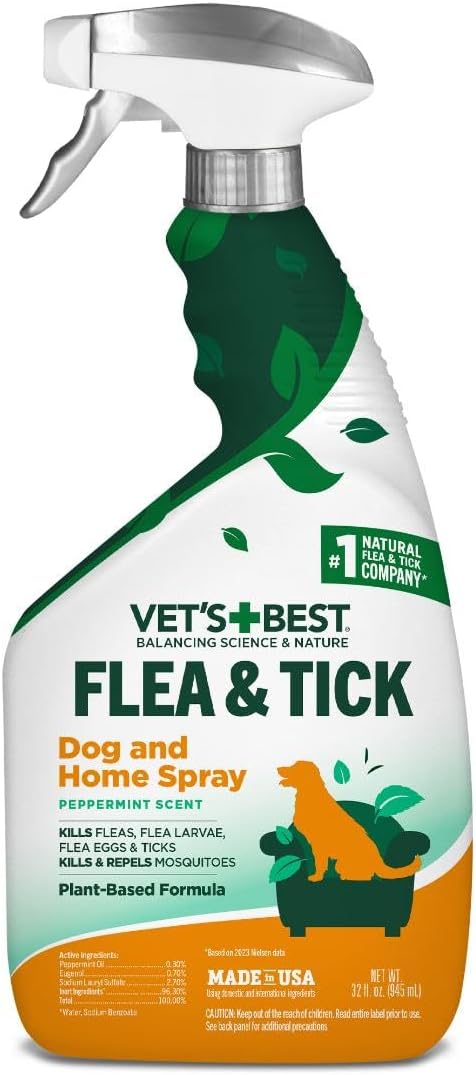 Natural Flea & Tick Spray That Works for Light to Moderate Flea Season