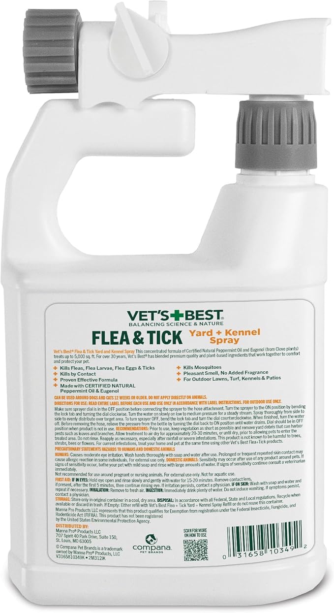 Great Natural Flea & Tick Spray for the Yard That Works