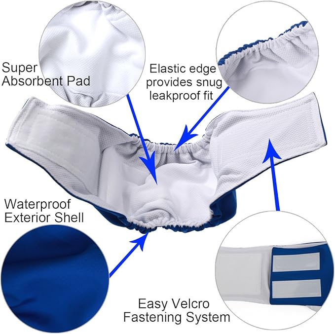 Washable Belly Bands for Male Dogs that Mark or for Incontinence