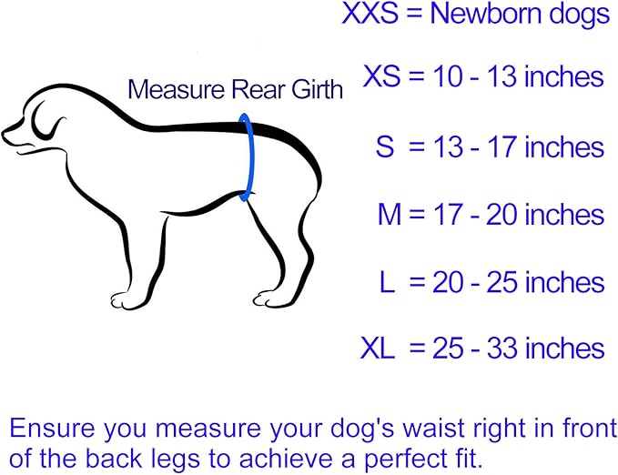 Washable Belly Bands for Male Dogs that Mark or for Incontinence